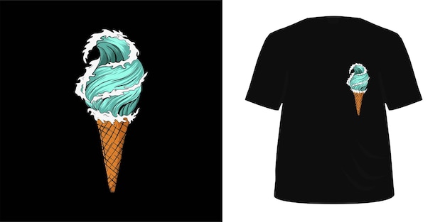 T-shirt ontwerp thema zomer geïsoleerde witte achtergrond