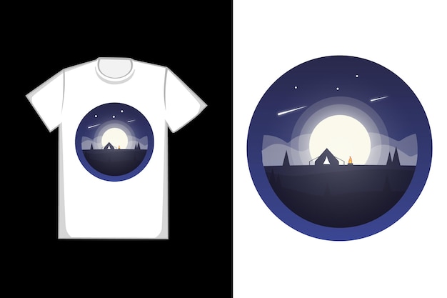 T-shirt ontwerp volle maan