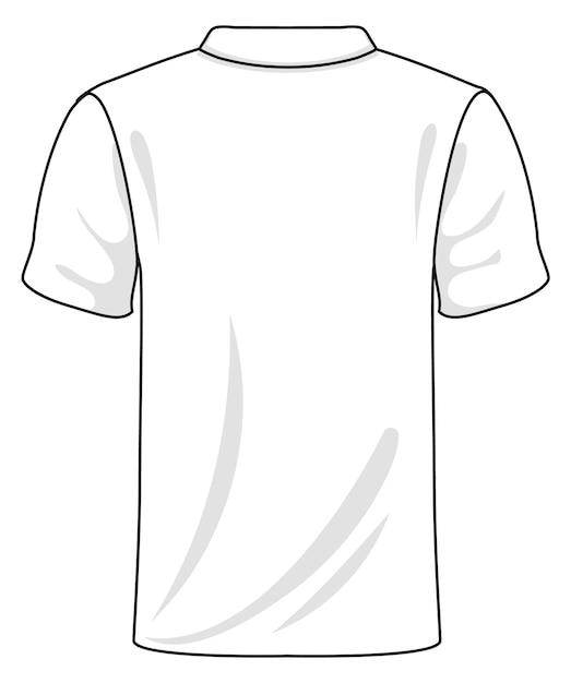 Vector t-shirt ontwerpsjabloon achteraanzicht herenkleding