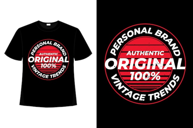 Vector t-shirt original personal brand vintage trend