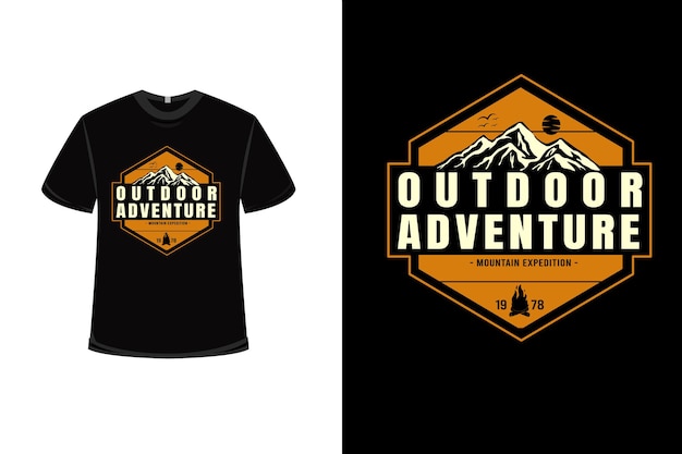 Футболка outdoor adventure mountain expedition цвет желто-кремовый