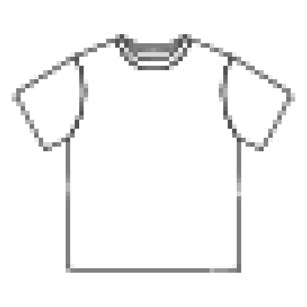 Maglietta in stile pixel art. icona a 8 bit. simbolo della maglietta