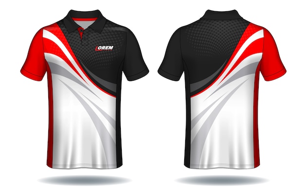 T-shirt polo design, sport jersey template. 