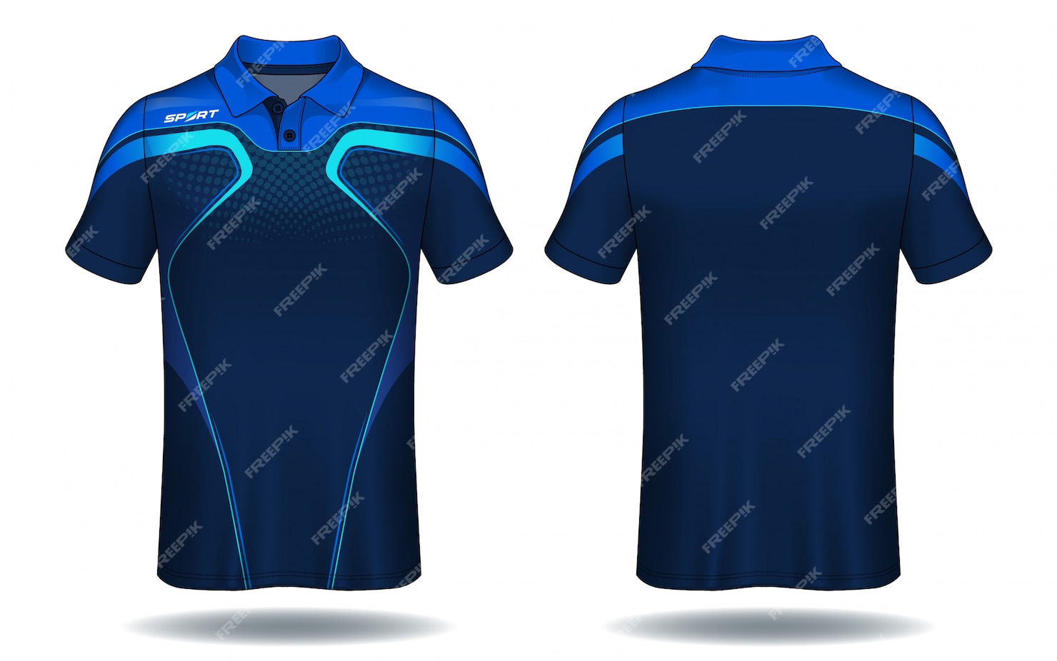 Premium Vector | T-shirt polo design, sport jersey template.