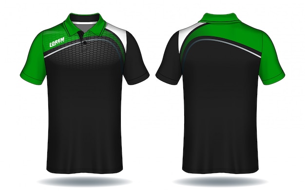 T-shirt polo ontwerp, sport jersey sjabloon.