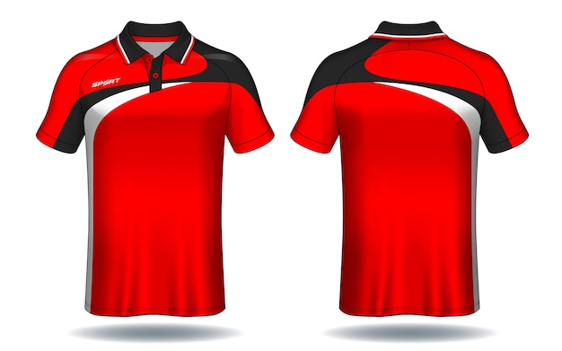 T-shirt polo ontwerp, sport jersey sjabloon.