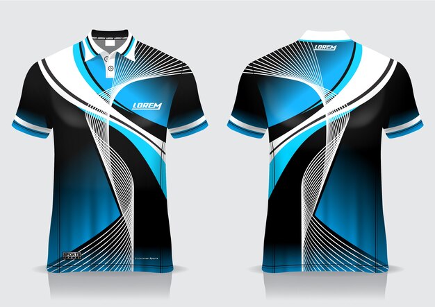 Download Design t-shirt polo, modello jersey sportivo. | Vettore ...