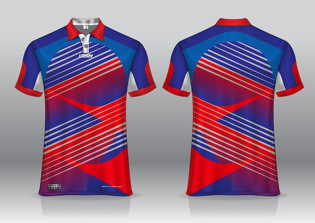 T-shirt polo sport design, badminton jersey mockup for uniform template