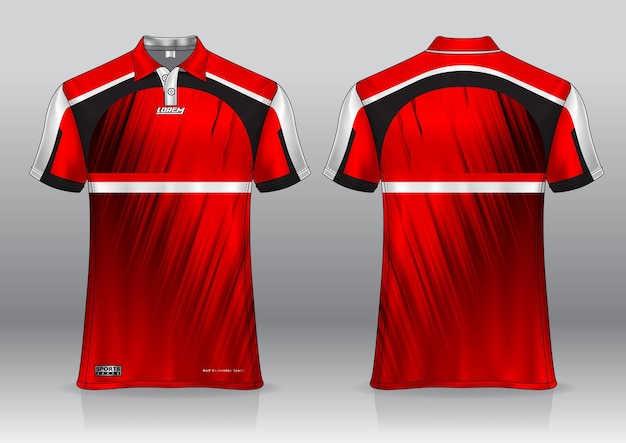 T-shirt polo sport design  badminton jersey mockup for uniform template