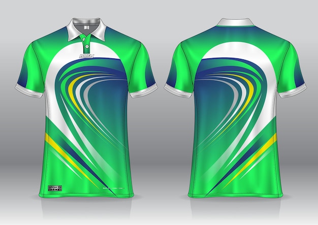 T-shirt polo sport design  badminton jersey mockup for uniform template