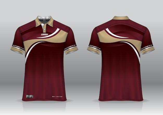 Vector t-shirt polo sport ontwerp golf jersey mockup voor uniforme sjabloon