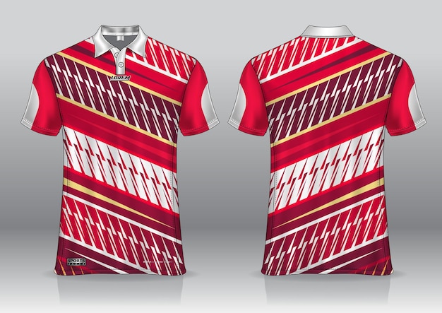 T-shirt polo sportontwerp, badminton jersey mockup voor uniforme sjabloon