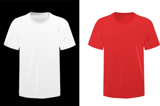 T-shirt realistische vector met hanger mockup-presentatie