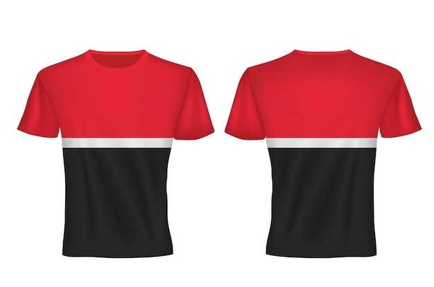 Vector t shirt red and black