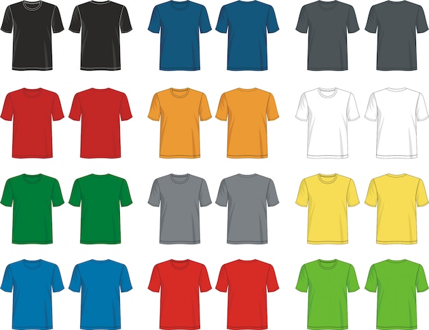 T shirt round neck template