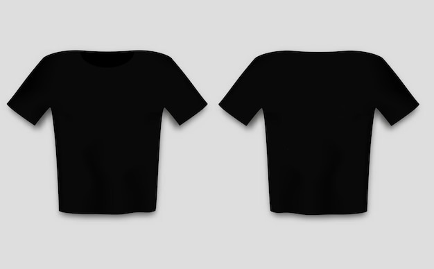 t-shirt shirt zwarte mockup sjabloon