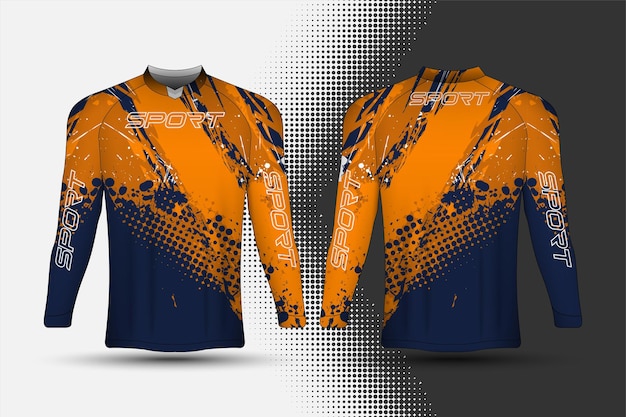 T-shirt sjabloon, sport race jersey met abstract ontwerp.