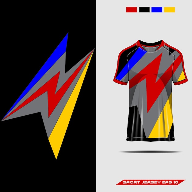 T-shirt sport abstract grunge textuur jersey ontwerp voor racen voetbal gaming motorcross fietsen premi