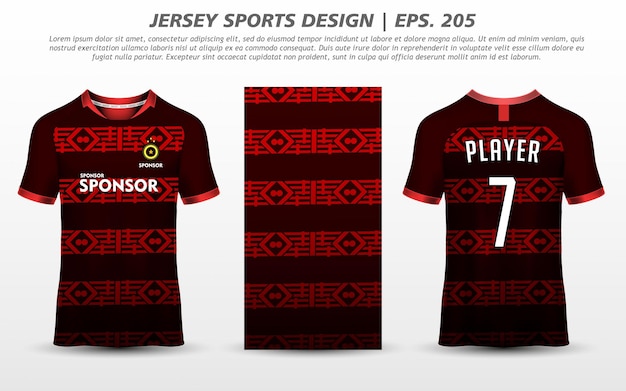 T-shirt Sport Design Mockup Abstracte Sjabloon Premium Download