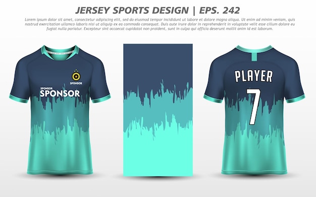 T-shirt Sport Design Mockup Abstracte Sjabloon Premium Download