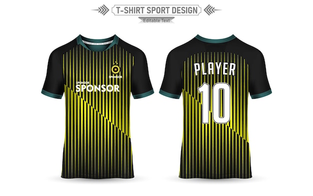 T-shirt Sport Design Mockup Abstracte Sjabloon Premium