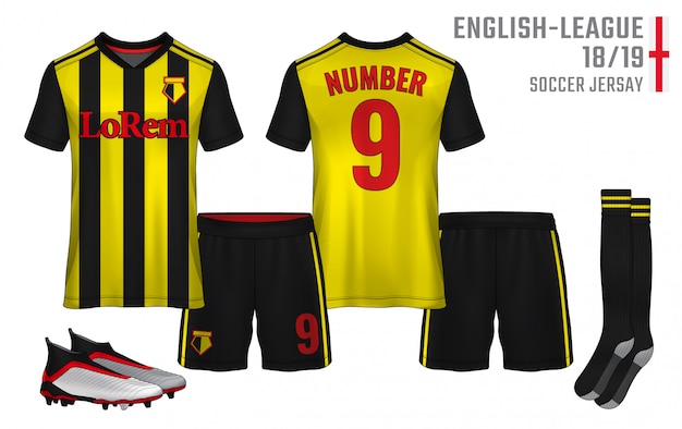 t-shirt sport design template, Soccer jersey for football club. uniform front and back view.