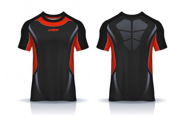 t-shirt sport design template, Soccer jersey mockup for football club. uniform front and back view.