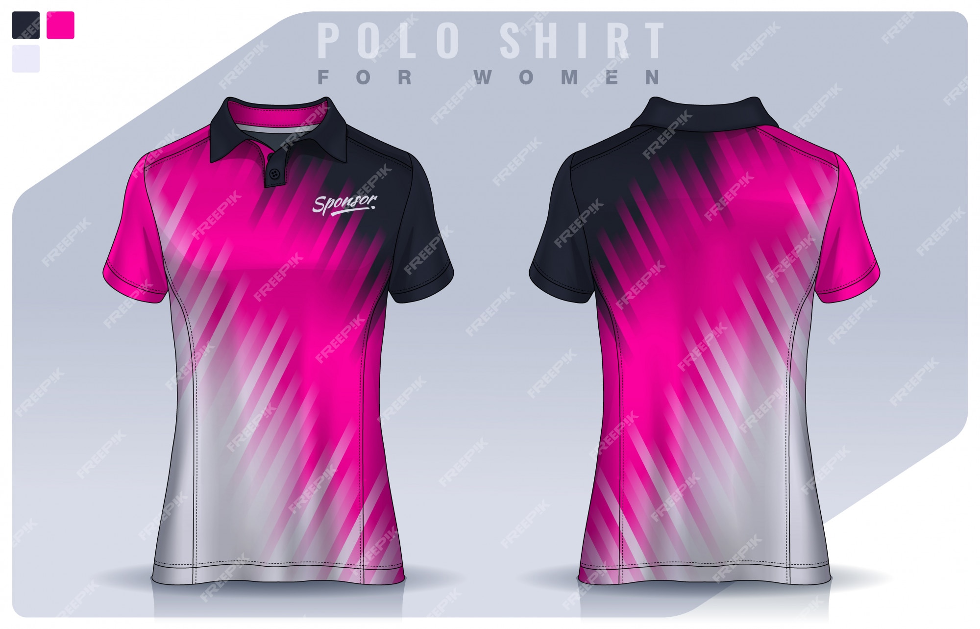 Premium Vector | T-shirt sport design women, jersey for club. polo uniform template.