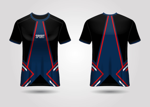 T-shirt sport jersey sjabloonontwerp