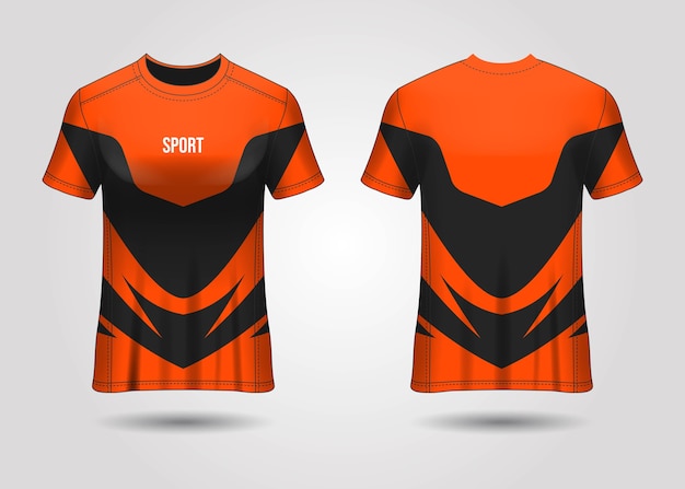 Modello di t-shirt sport jersey