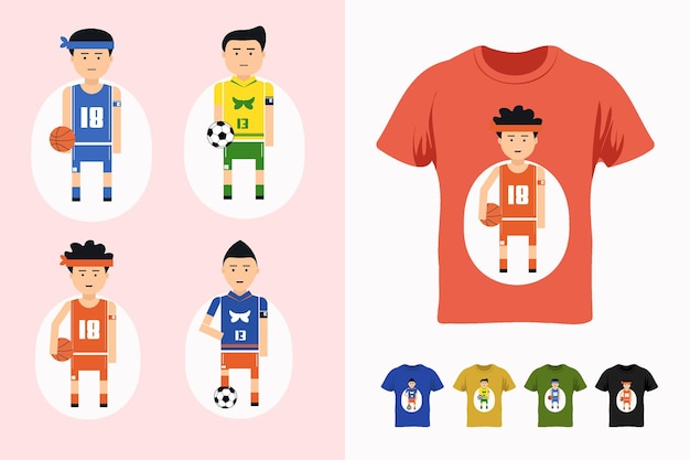 Vector t-shirt sportontwerp ook gebruikt als mockup typografie print t-shirt modelweergave