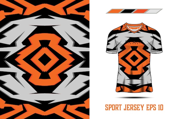 T-shirt sportontwerp voor race jersey fietsen voetbal gaming premium vector