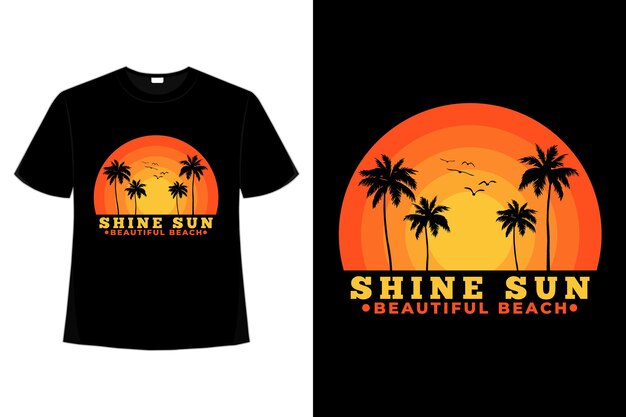T-shirt strand schijnen zon mooie lucht