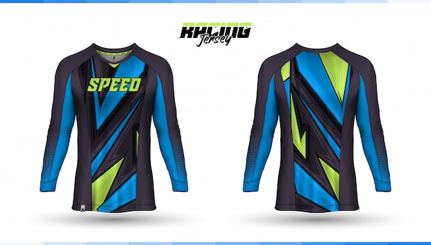 T-shirt template, racing jersey design, soccer jersey