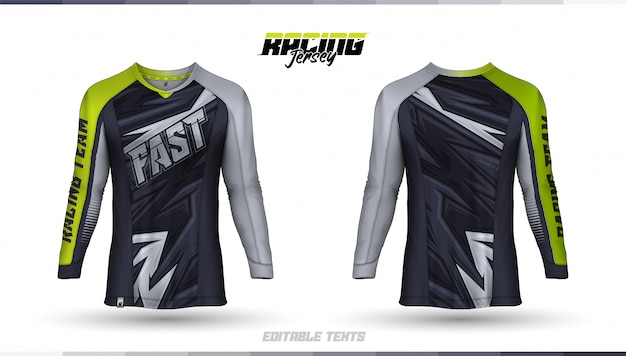 Vector t-shirt template, racing jersey design, soccer jersey