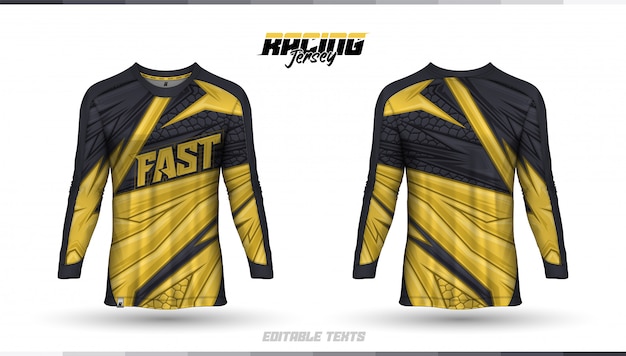 Vector t-shirt template, racing jersey design, soccer jersey