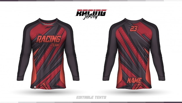 T-shirt template, racing jersey design, soccer jersey