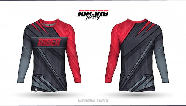 Vector t-shirt template, racing jersey design, soccer jersey