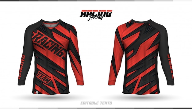 Vector t-shirt template, racing jersey design, soccer jersey