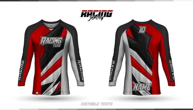 Vector t-shirt template, racing jersey design, soccer jersey