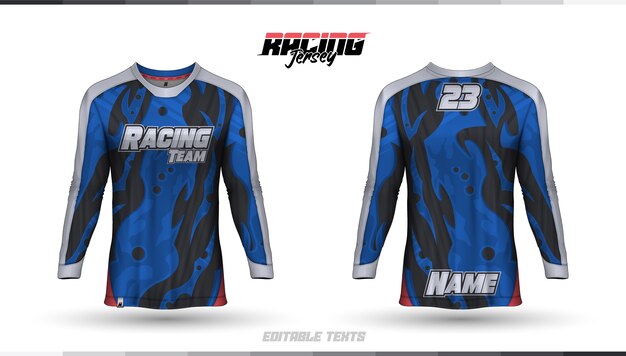 T-shirt template, racing jersey design, soccer jersey