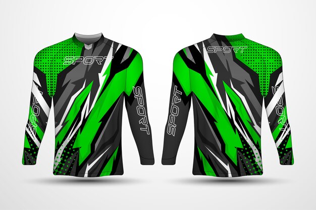 T-shirt template, racing sport jersey