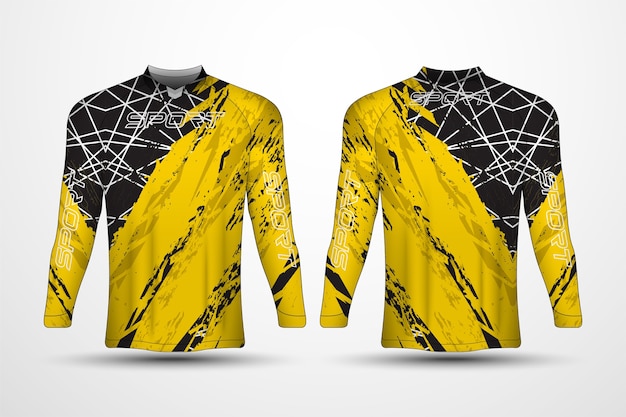 Modello di t-shirt, maglia sportiva da corsa