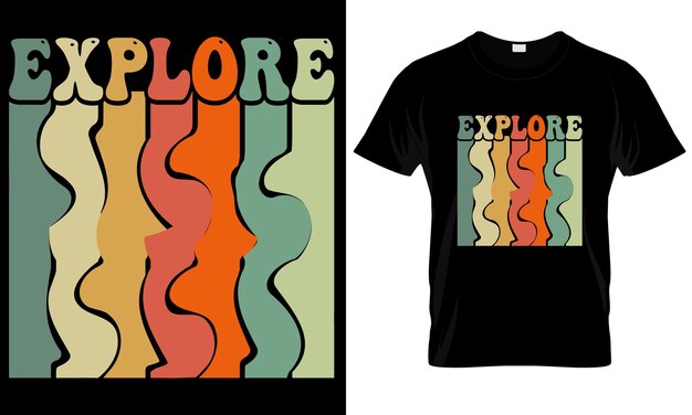 Vector a t shirt that says explore on it