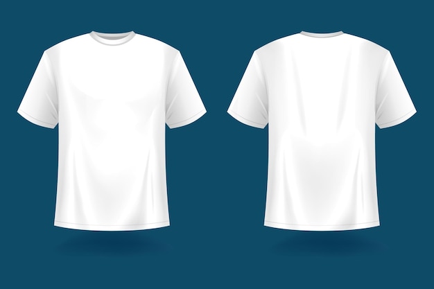 T-shirt voor- en achterkant mockup sjabloon downloaden