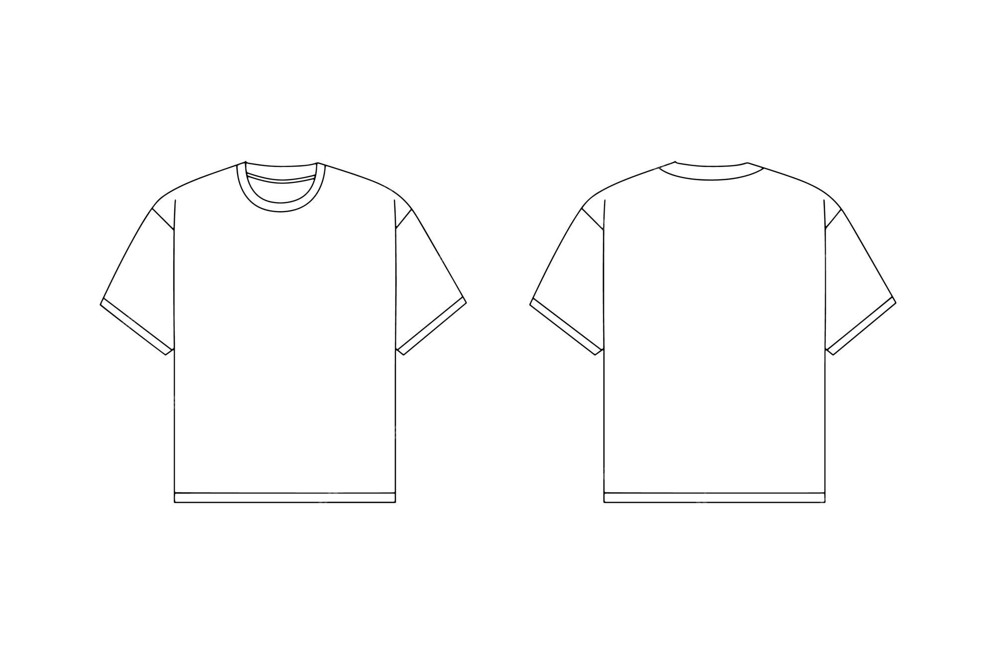 Premium Vector | A t - shirt with the front and back of the front.