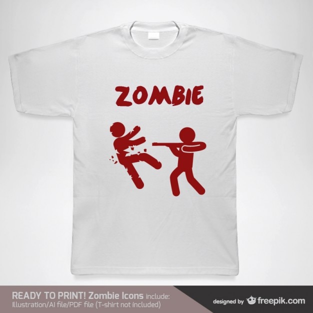 T-shirt with red zombies