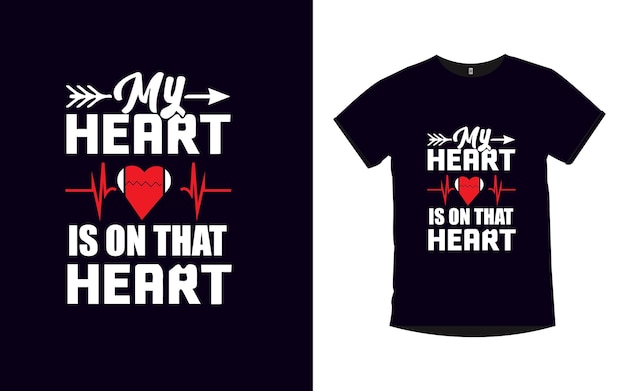 ベクトル 「私の心はその心にある」というタイトルのtシャツ