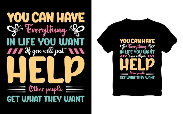 A t - shirt with the title'help '