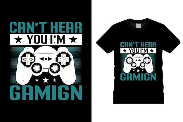 Футболка с надписью 't - shirt design for gamer'